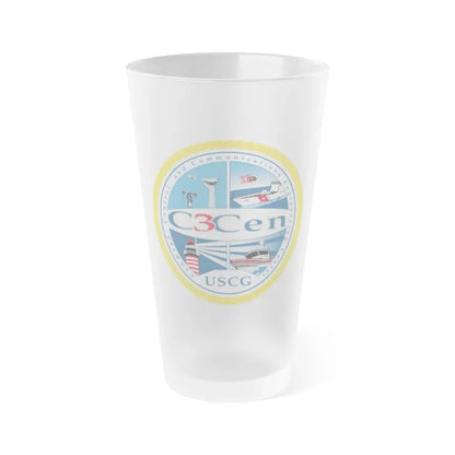 USCG C3 Cen Command Control Comm Engineering (U.S. Coast Guard) Frosted Pint Glass 16oz Default Title - Go Mug Yourself