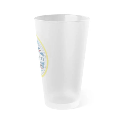USCG C3 Cen Command Control Comm Engineering (U.S. Coast Guard) Frosted Pint Glass 16oz - Go Mug Yourself