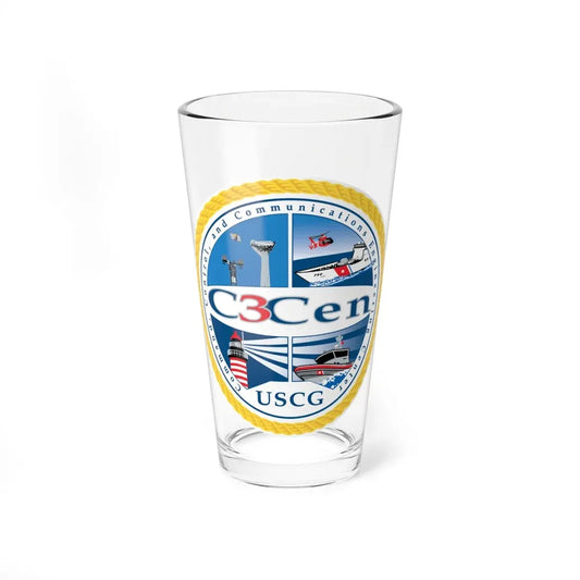 USCG C3 Cen Command Control Comm Engineering (U.S. Coast Guard) Pint Glass 16oz 16oz - Go Mug Yourself