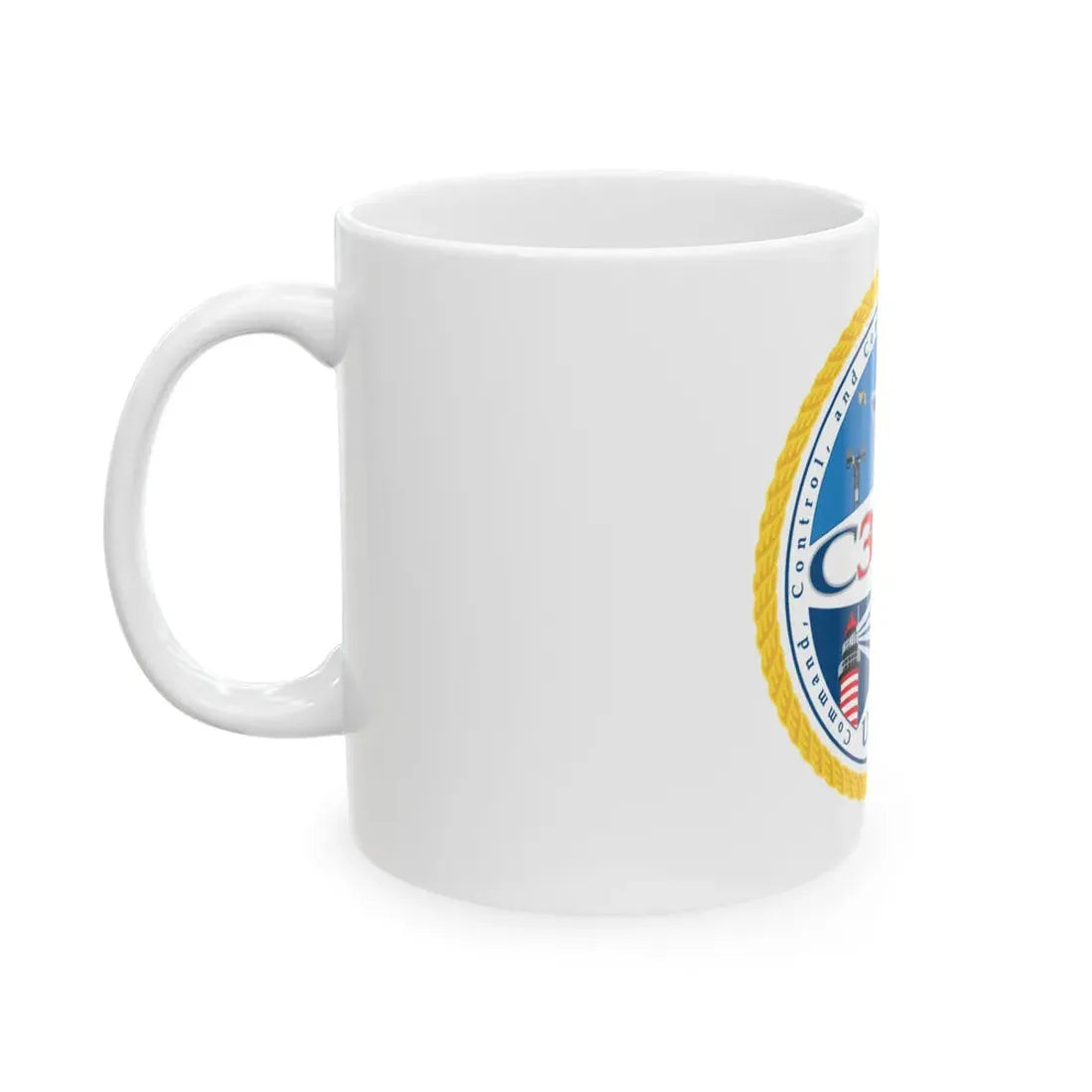 USCG C3 Cen Command Control Comm Engineering (U.S. Coast Guard) White Coffee Mug - Go Mug Yourself