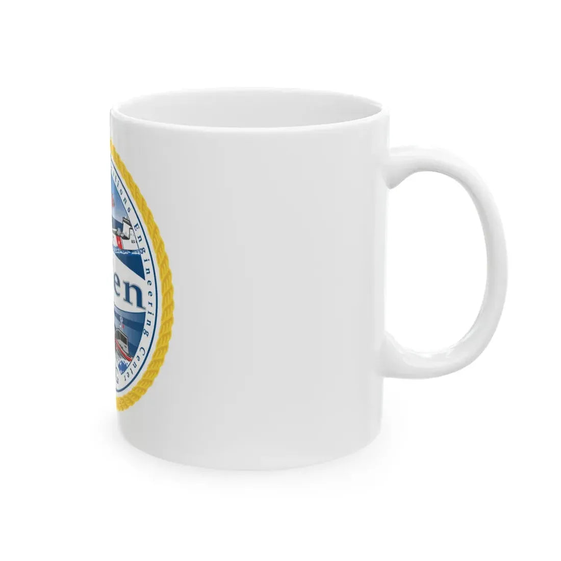 USCG C3 Cen Command Control Comm Engineering (U.S. Coast Guard) White Coffee Mug - Go Mug Yourself