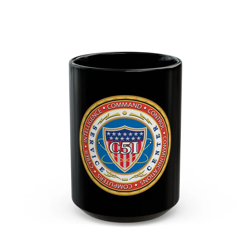 USCG C51SC (U.S. Coast Guard) Black Coffee Mug-15oz-Go Mug Yourself