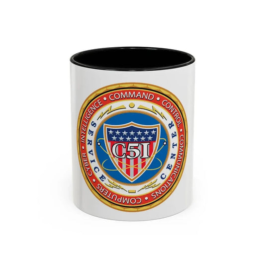USCG C51SC (U.S. Coast Guard) Accent Coffee Mug 11oz Black - Go Mug Yourself