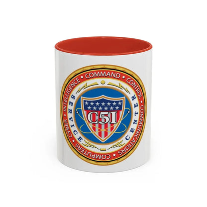 USCG C51SC (U.S. Coast Guard) Accent Coffee Mug 11oz Red - Go Mug Yourself