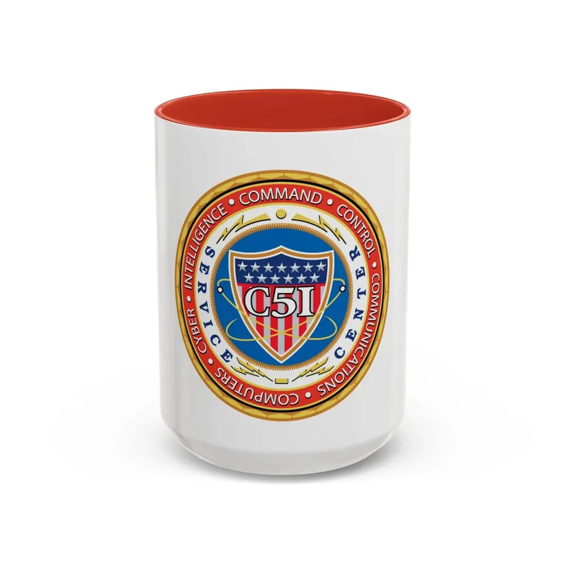 USCG C51SC (U.S. Coast Guard) Accent Coffee Mug 15oz Red - Go Mug Yourself