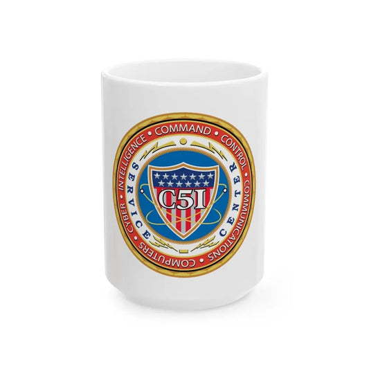 USCG C51SC (U.S. Coast Guard) White Coffee Mug 15oz - Go Mug Yourself