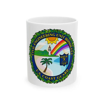 USCG CE Unit Honolulu (U.S. Coast Guard) White Coffee Mug-11oz-Go Mug Yourself