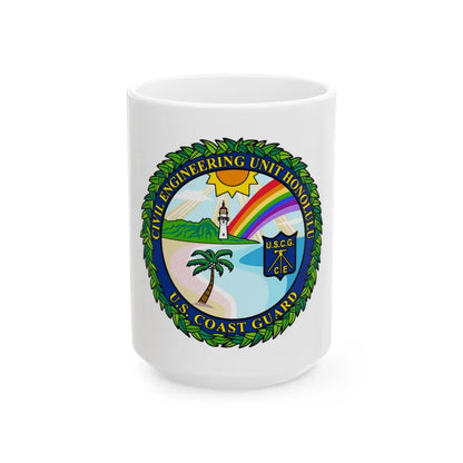 USCG CE Unit Honolulu (U.S. Coast Guard) White Coffee Mug-15oz-Go Mug Yourself