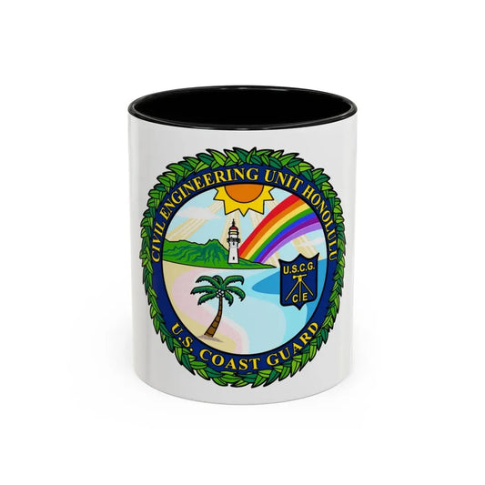 USCG CE Unit Honolulu (U.S. Coast Guard) Accent Coffee Mug 11oz Black - Go Mug Yourself