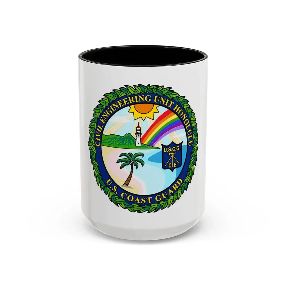 USCG CE Unit Honolulu (U.S. Coast Guard) Accent Coffee Mug 15oz Black - Go Mug Yourself
