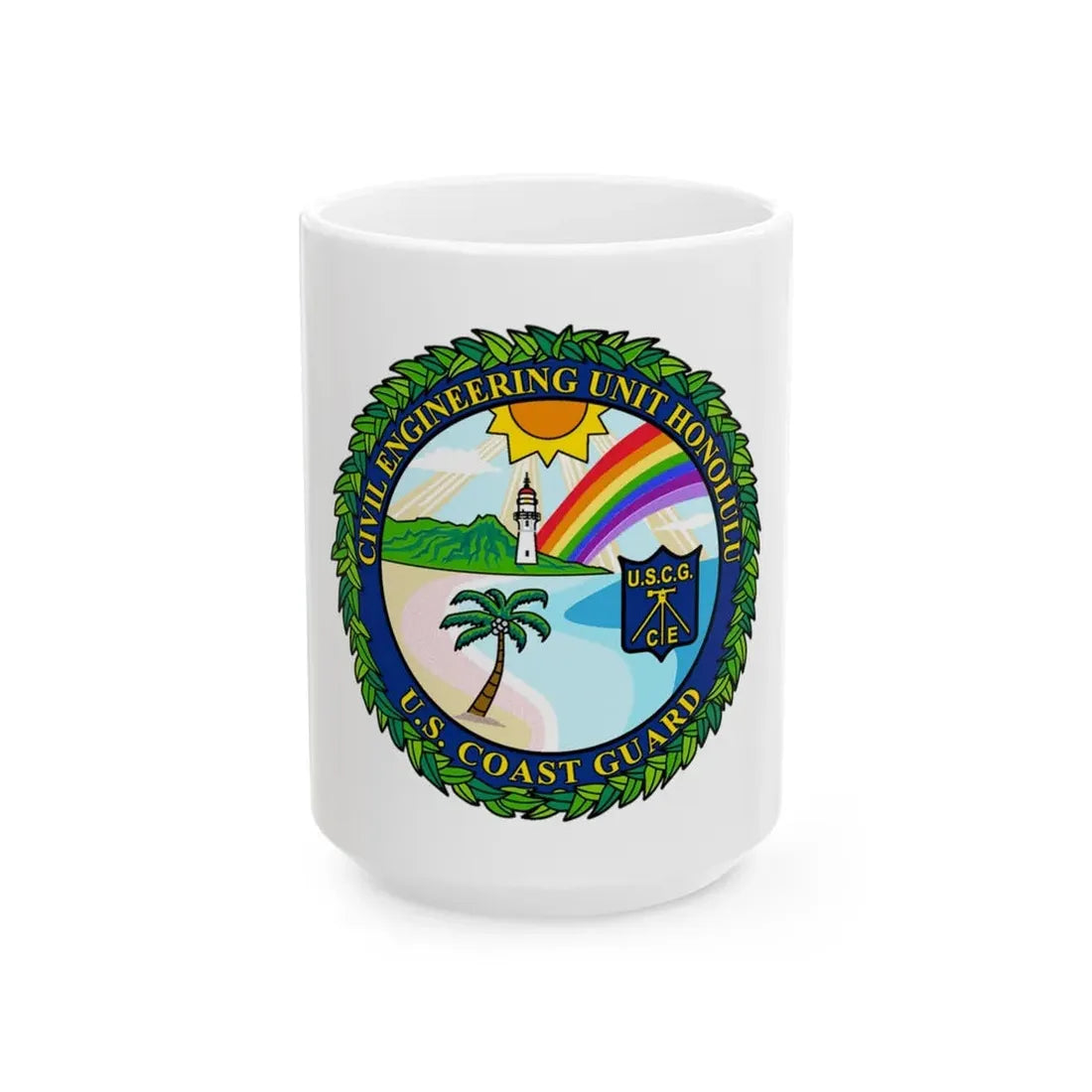 USCG CE Unit Honolulu (U.S. Coast Guard) White Coffee Mug 15oz - Go Mug Yourself