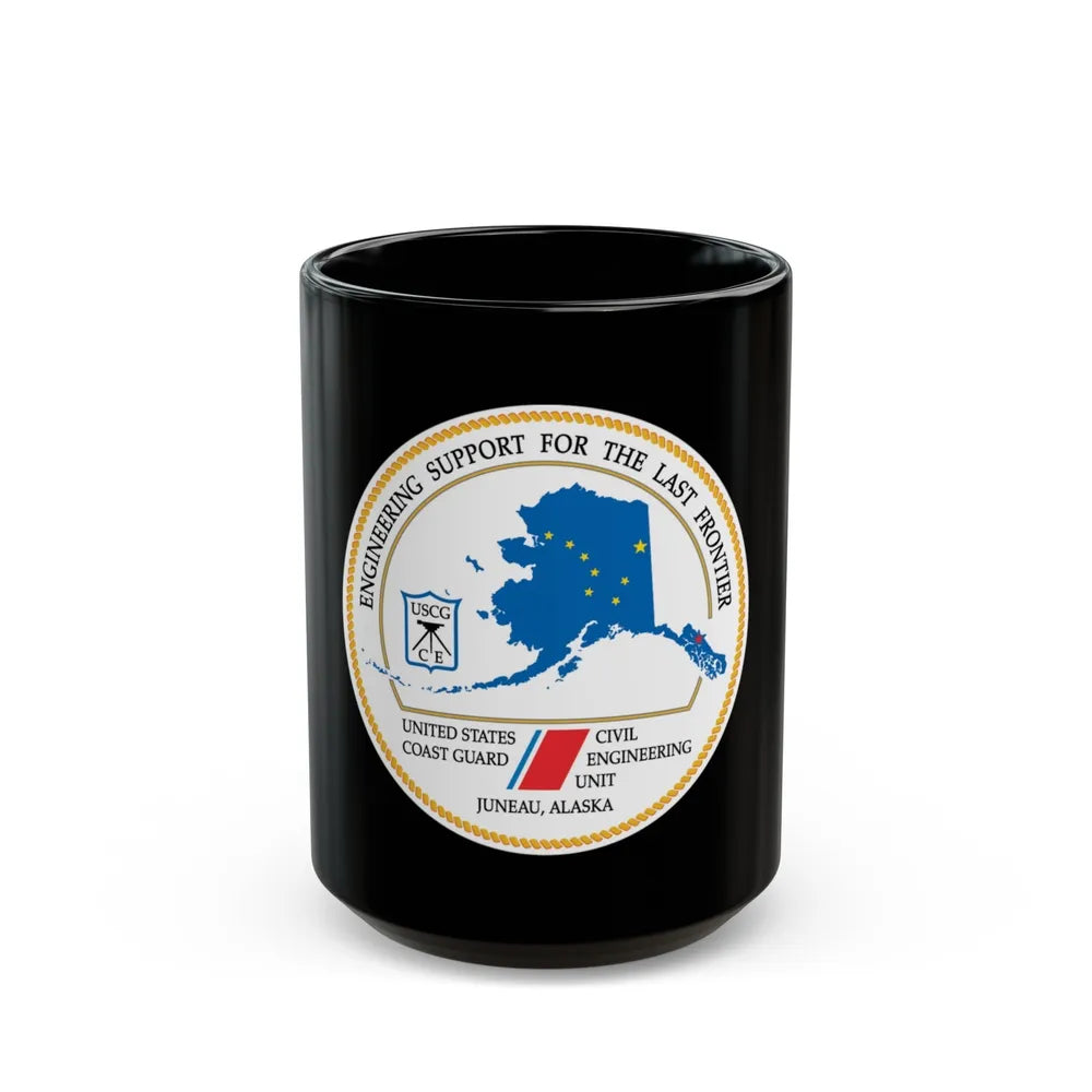 USCG CEU Juneau NEW 08 (U.S. Coast Guard) Black Coffee Mug-15oz-Go Mug Yourself