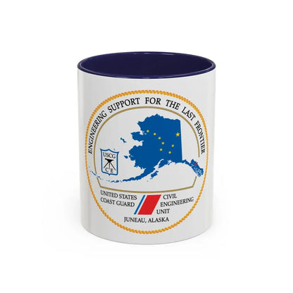 USCG CEU Juneau NEW 08 (U.S. Coast Guard) Accent Coffee Mug 11oz Navy - Go Mug Yourself