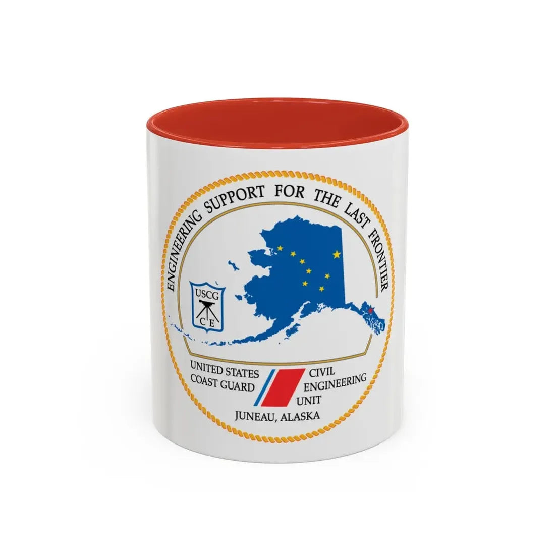 USCG CEU Juneau NEW 08 (U.S. Coast Guard) Accent Coffee Mug 11oz Red - Go Mug Yourself