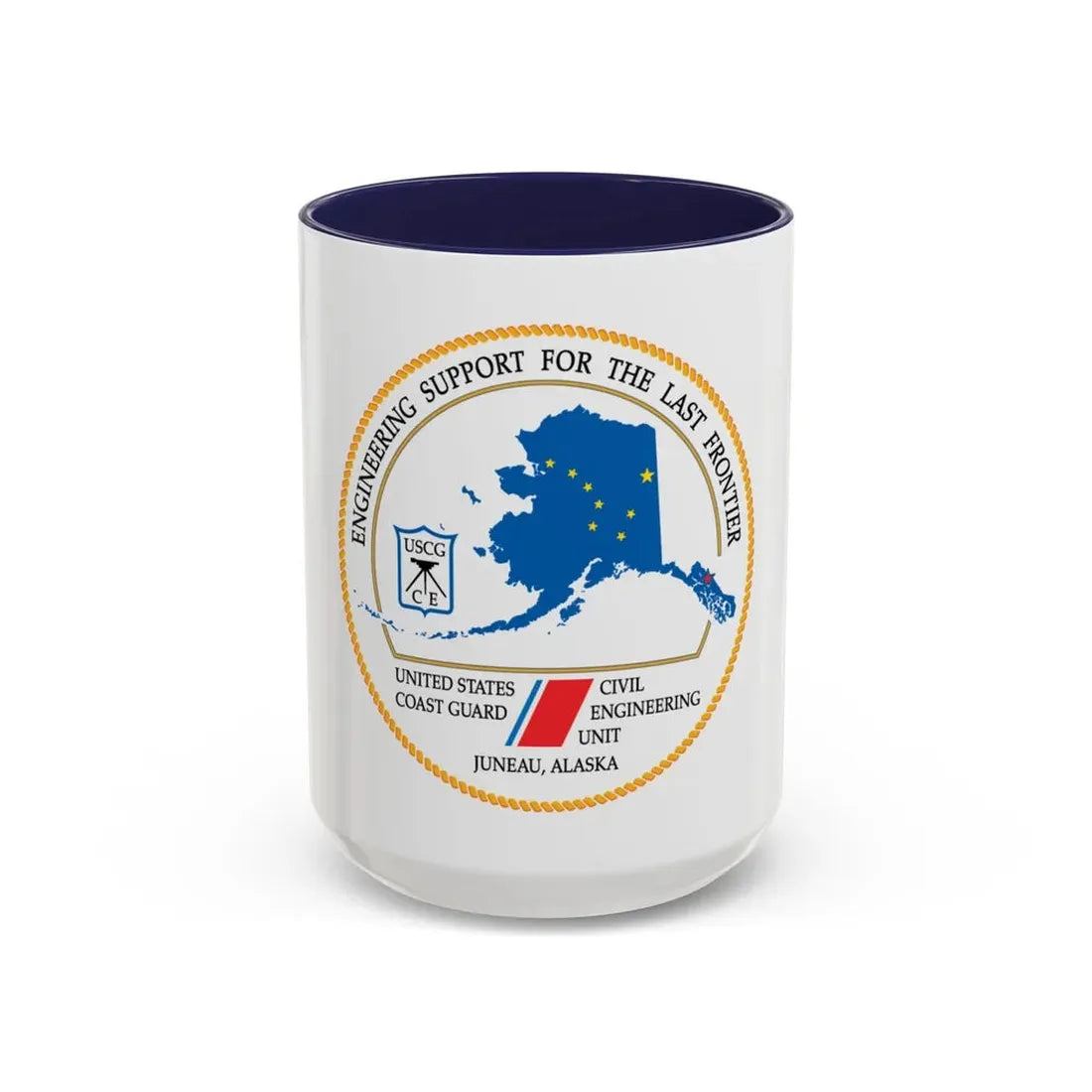 USCG CEU Juneau NEW 08 (U.S. Coast Guard) Accent Coffee Mug 15oz Navy - Go Mug Yourself