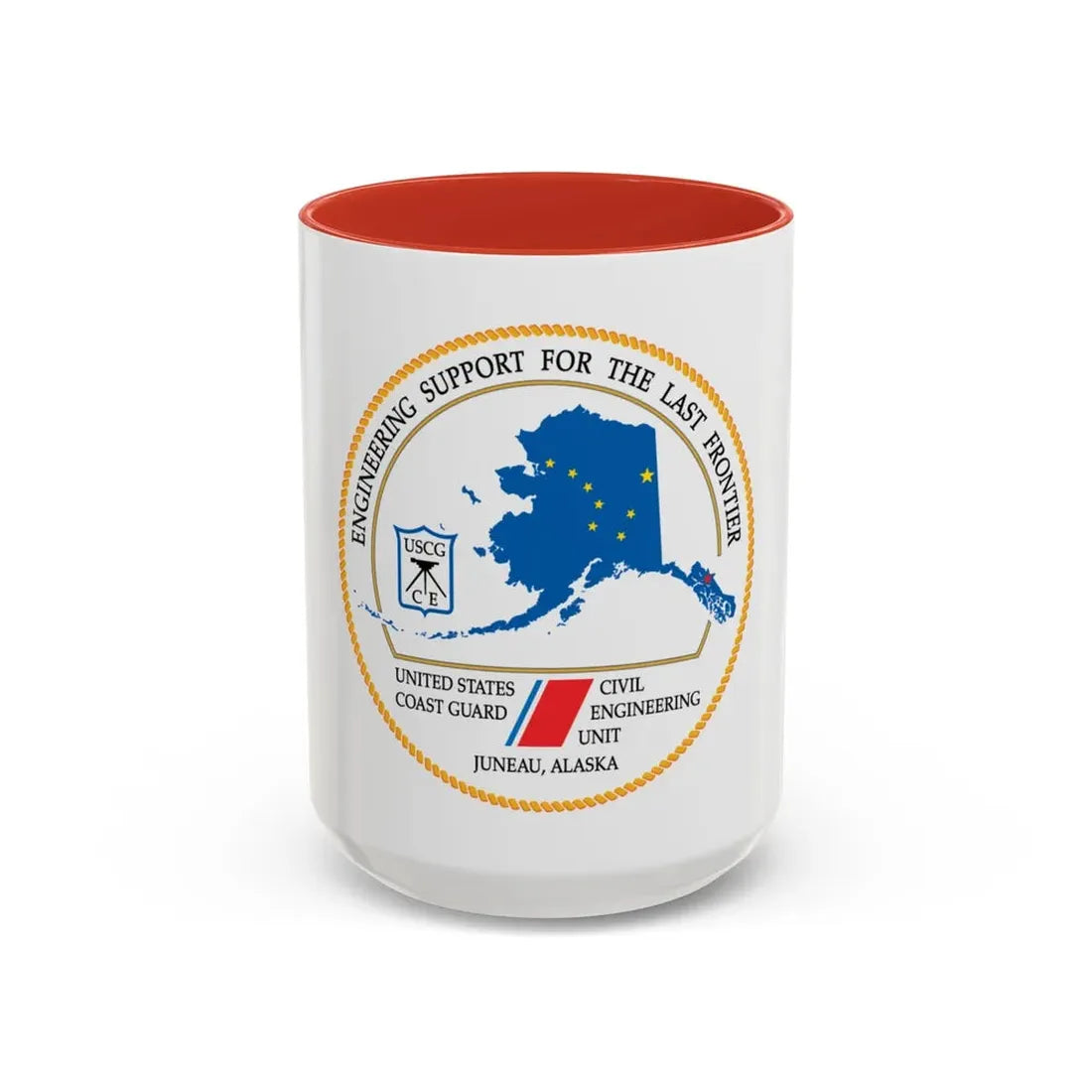 USCG CEU Juneau NEW 08 (U.S. Coast Guard) Accent Coffee Mug 15oz Red - Go Mug Yourself