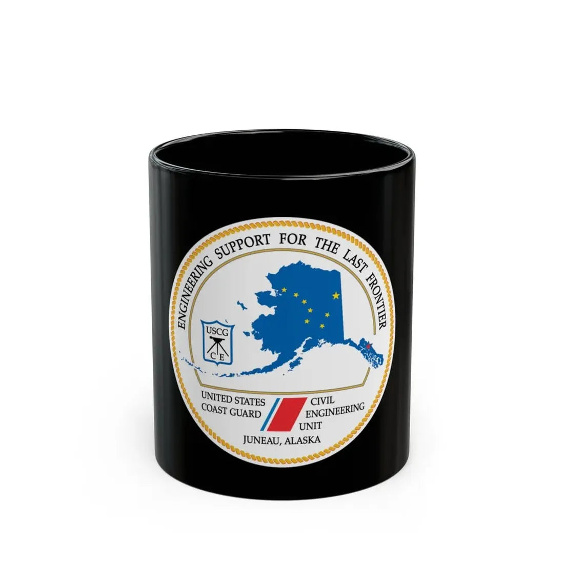 USCG CEU Juneau NEW 08 (U.S. Coast Guard) Black Coffee Mug 11oz - Go Mug Yourself