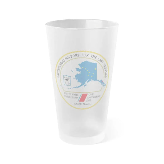 USCG CEU Juneau NEW 08 (U.S. Coast Guard) Frosted Pint Glass 16oz Default Title - Go Mug Yourself