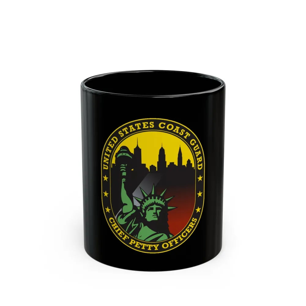 USCG Chief Petty Officer CPO (U.S. Coast Guard) Black Coffee Mug-11oz-Go Mug Yourself