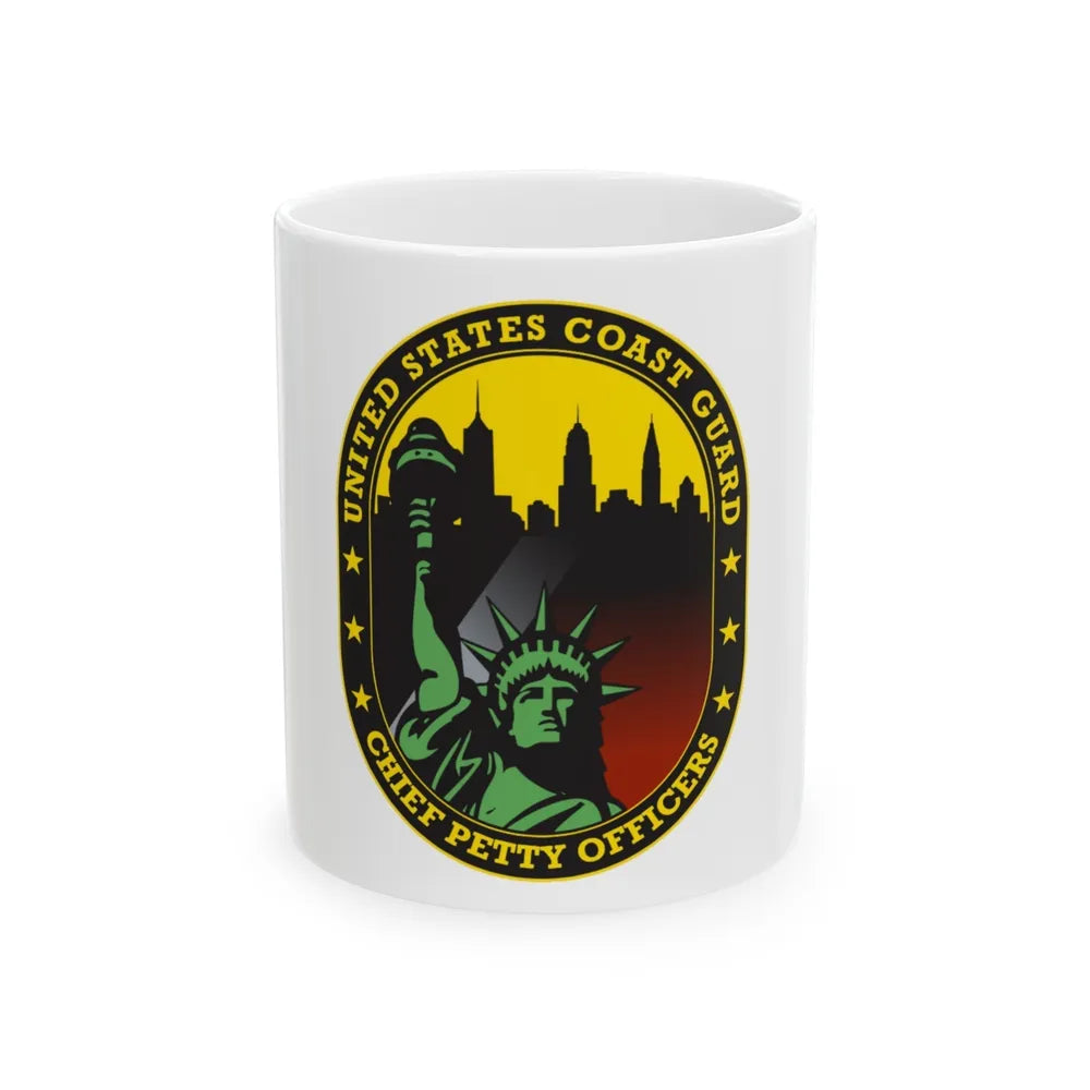 USCG Chief Petty Officer CPO (U.S. Coast Guard) White Coffee Mug-11oz-Go Mug Yourself