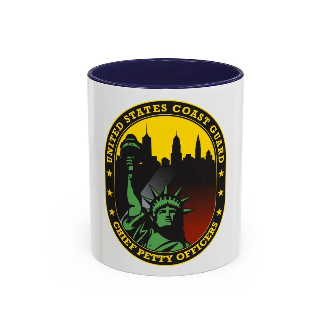USCG Chief Petty Officer CPO (U.S. Coast Guard) Accent Coffee Mug 11oz Navy - Go Mug Yourself