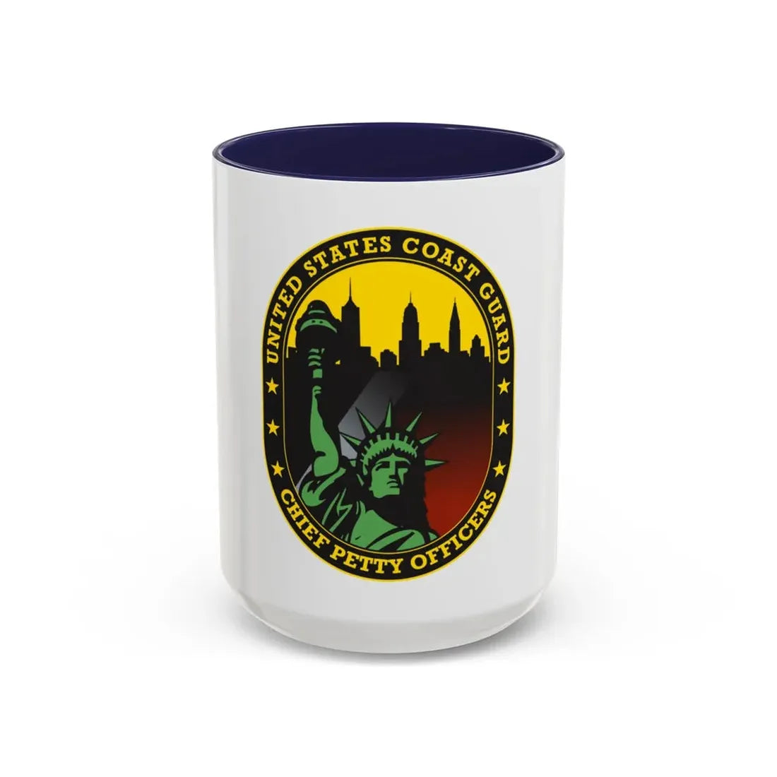 USCG Chief Petty Officer CPO (U.S. Coast Guard) Accent Coffee Mug 15oz Navy - Go Mug Yourself