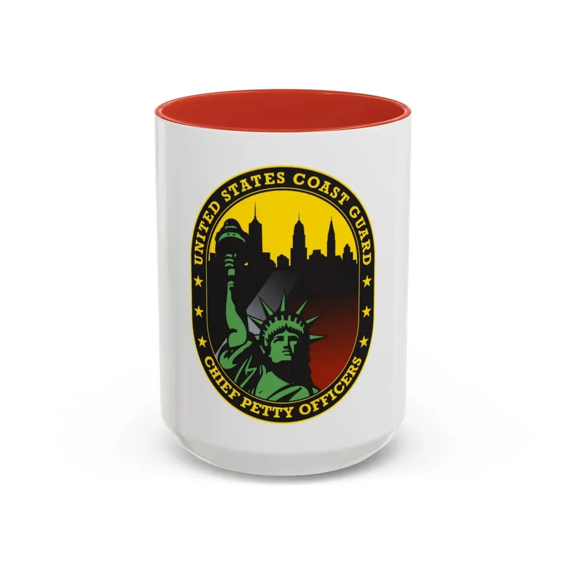 USCG Chief Petty Officer CPO (U.S. Coast Guard) Accent Coffee Mug 15oz Red - Go Mug Yourself