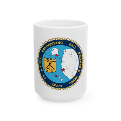 USCG Civil Eng Unit Oakland (U.S. Coast Guard) White Coffee Mug-15oz-Go Mug Yourself