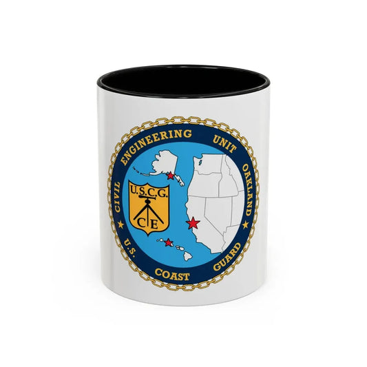 USCG Civil Eng Unit Oakland (U.S. Coast Guard) Accent Coffee Mug 11oz Black - Go Mug Yourself
