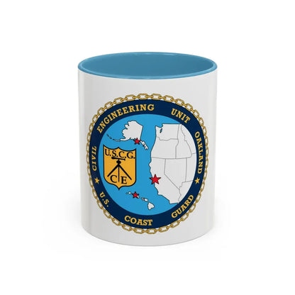 USCG Civil Eng Unit Oakland (U.S. Coast Guard) Accent Coffee Mug 11oz Light Blue - Go Mug Yourself