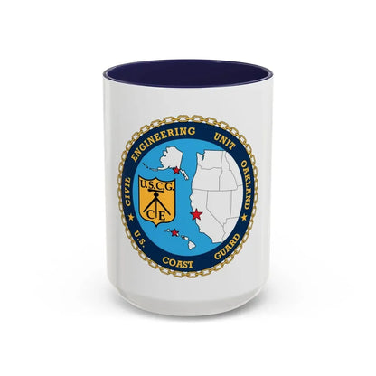 USCG Civil Eng Unit Oakland (U.S. Coast Guard) Accent Coffee Mug 15oz Navy - Go Mug Yourself