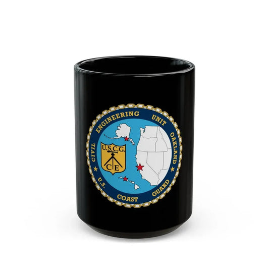 USCG Civil Eng Unit Oakland (U.S. Coast Guard) Black Coffee Mug 15oz - Go Mug Yourself