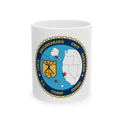 USCG Civil Eng Unit Oakland (U.S. Coast Guard) White Coffee Mug 11oz - Go Mug Yourself