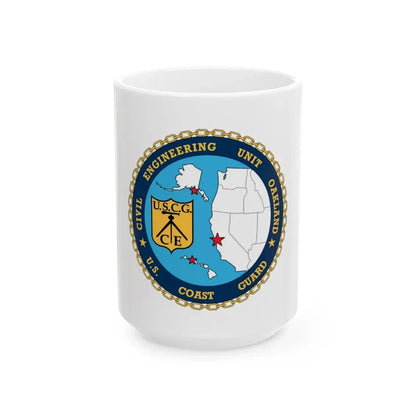 USCG Civil Eng Unit Oakland (U.S. Coast Guard) White Coffee Mug 15oz - Go Mug Yourself