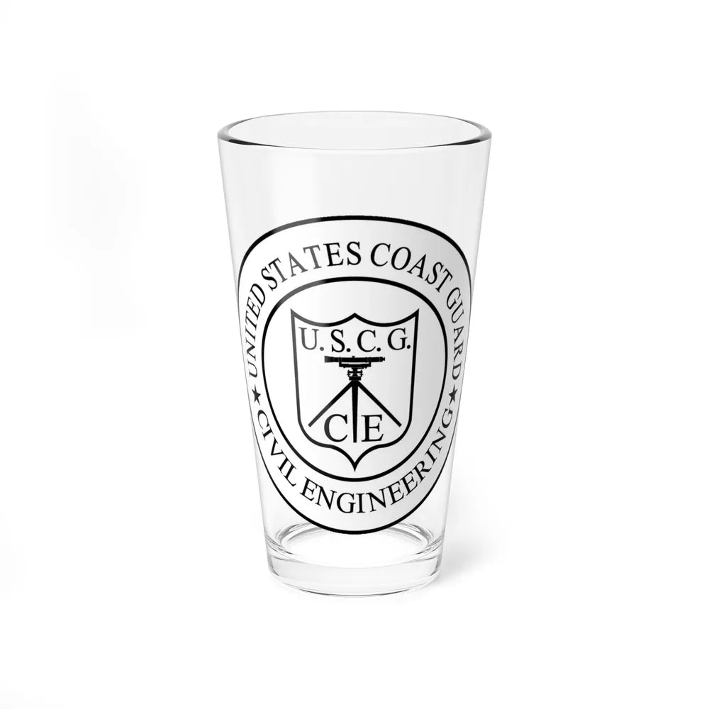 USCG Civil Engineering (U.S. Coast Guard) Pint Glass 16oz-16oz-Go Mug Yourself