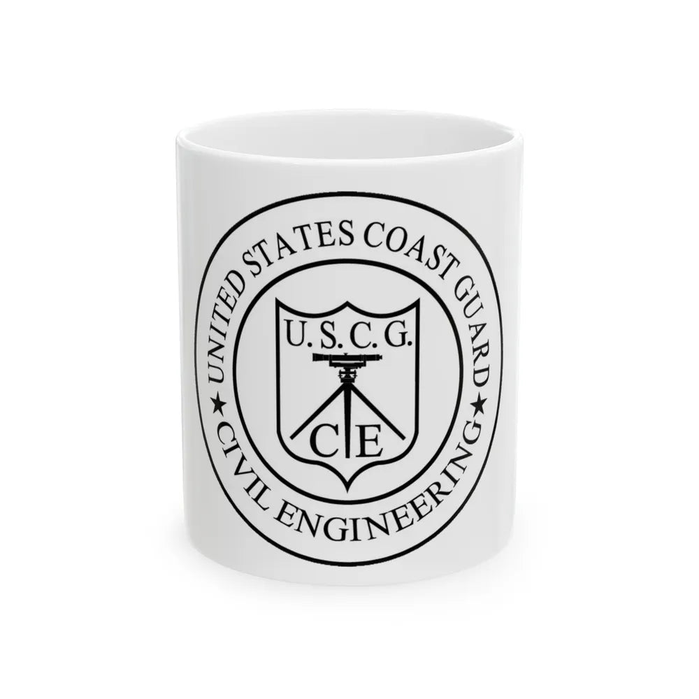 USCG Civil Engineering (U.S. Coast Guard) White Coffee Mug-11oz-Go Mug Yourself