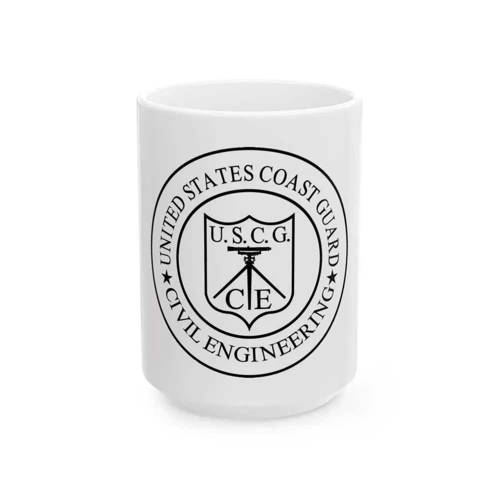 USCG Civil Engineering (U.S. Coast Guard) White Coffee Mug-15oz-Go Mug Yourself