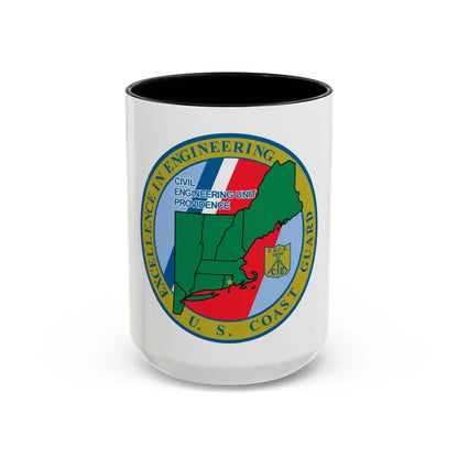 USCG Civil Engineering Unit Providence (U.S. Coast Guard) Accent Coffee Mug 15oz Black - Go Mug Yourself