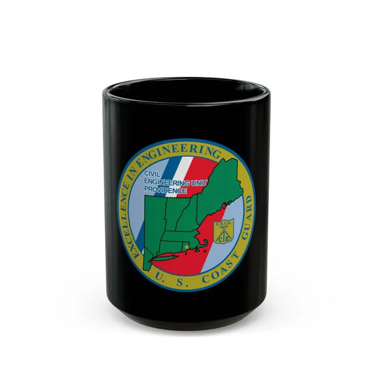 USCG Civil Engineering Unit Providence (U.S. Coast Guard) Black Coffee Mug 15oz - Go Mug Yourself