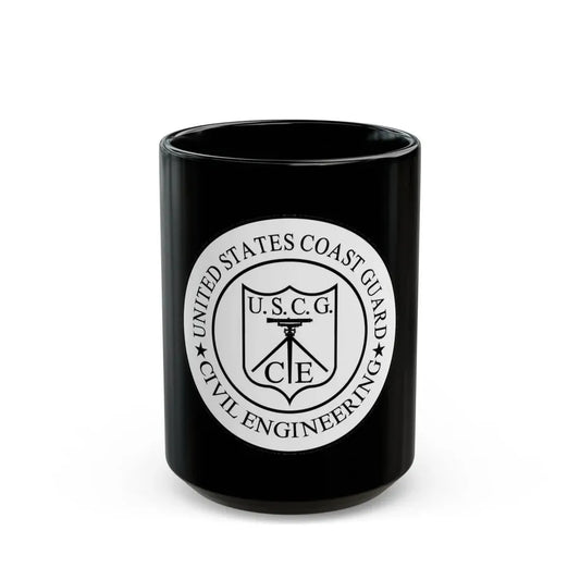 USCG Civil Engineering (U.S. Coast Guard) Black Coffee Mug 15oz - Go Mug Yourself