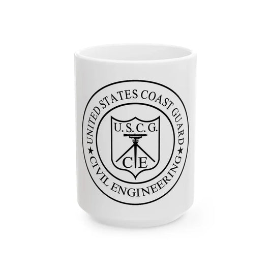 USCG Civil Engineering (U.S. Coast Guard) White Coffee Mug 15oz - Go Mug Yourself