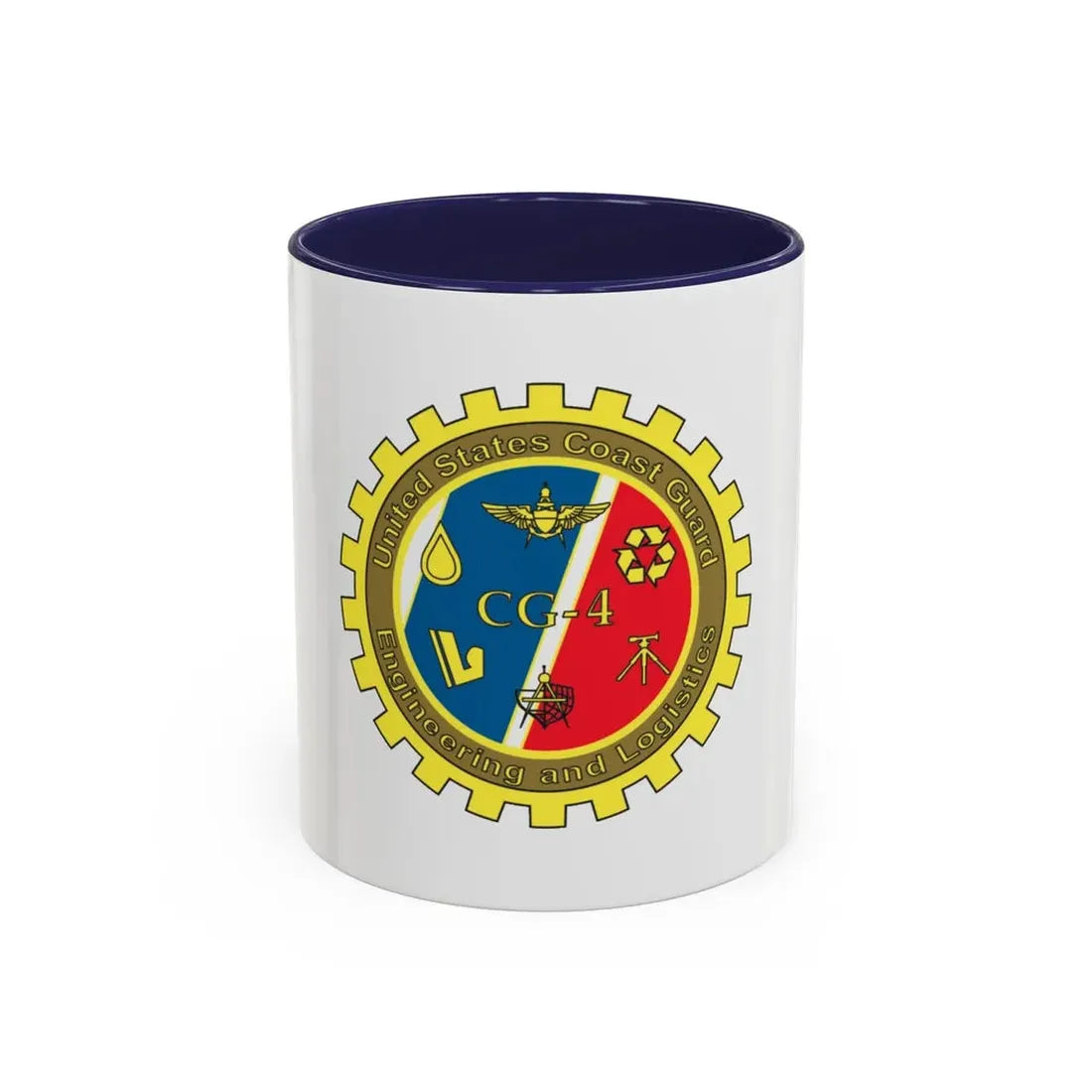 USCG COMDT CG 4 (U.S. Coast Guard) Accent Coffee Mug 11oz Navy - Go Mug Yourself