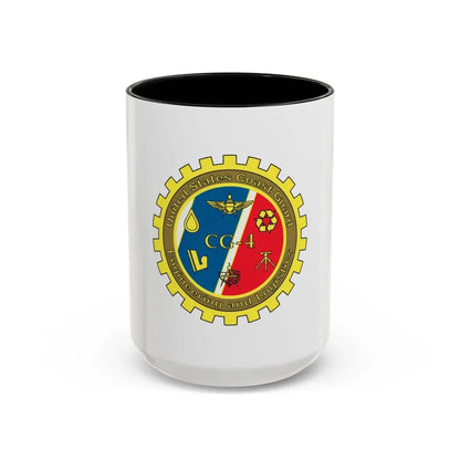 USCG COMDT CG 4 (U.S. Coast Guard) Accent Coffee Mug 15oz Black - Go Mug Yourself