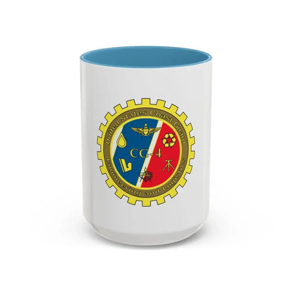 USCG COMDT CG 4 (U.S. Coast Guard) Accent Coffee Mug 15oz Light Blue - Go Mug Yourself