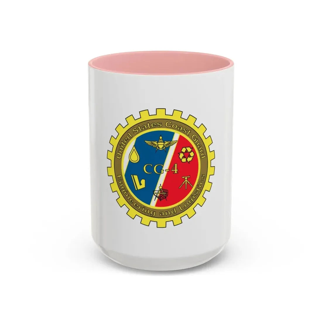 USCG COMDT CG 4 (U.S. Coast Guard) Accent Coffee Mug 15oz Pink - Go Mug Yourself