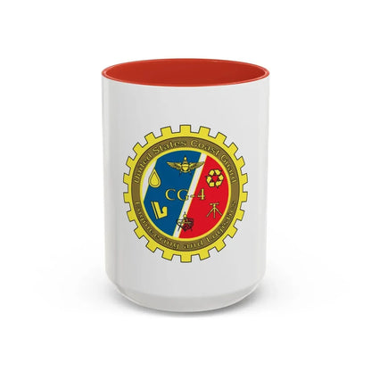 USCG COMDT CG 4 (U.S. Coast Guard) Accent Coffee Mug 15oz Red - Go Mug Yourself