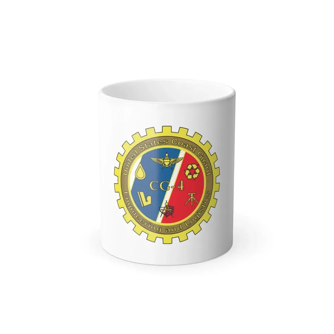 USCG COMDT CG 4 (U.S. Coast Guard) Color Changing Coffee Mug 11oz - Go Mug Yourself
