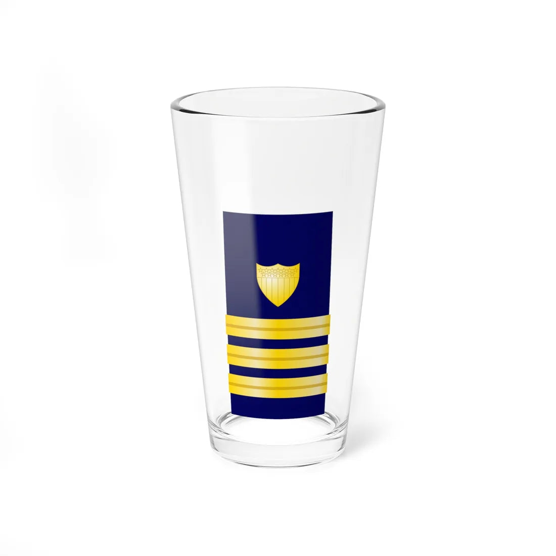 USCG Commander Shoulder Board Enhanced (United States) (Military Rank) Pint Glass 16oz 16oz - Go Mug Yourself