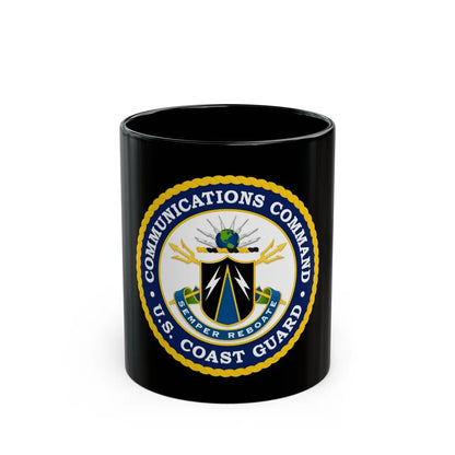 USCG Communications Command (U.S. Coast Guard) Black Coffee Mug-11oz-Go Mug Yourself