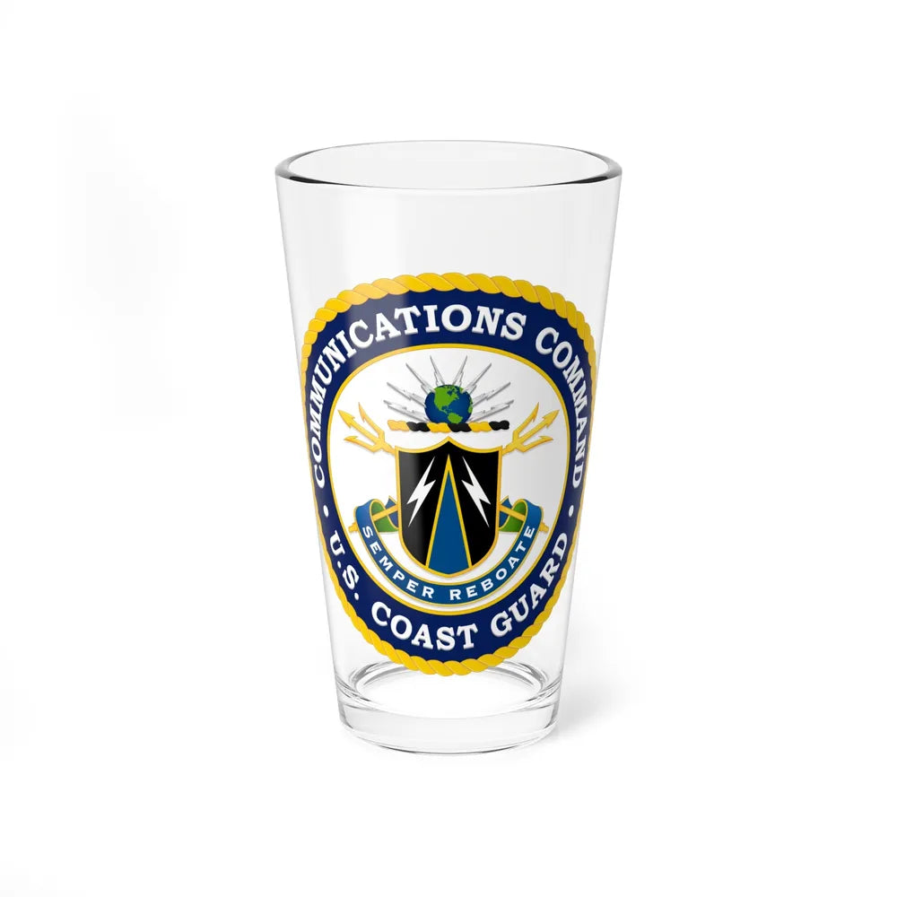 USCG Communications Command (U.S. Coast Guard) Pint Glass 16oz-16oz-Go Mug Yourself